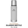 Bouteille isotherme - stanley - classic bottle s - 0,75 l - acier inoxydable - couleur ash