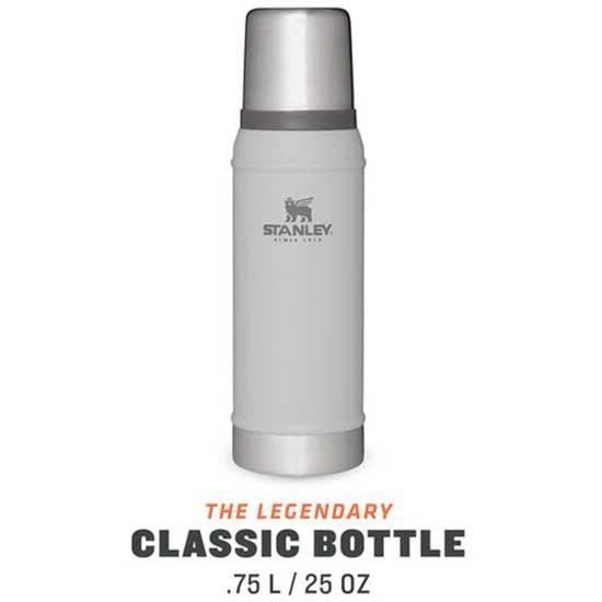 Bouteille isotherme - stanley - classic bottle s - 0,75 l - acier inoxydable - couleur ash