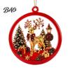 Seasonal Hanging Ornaments for Holidays 2D Flat Acrylic Christmas Ornaments, Decorative Holiday Tree Decorations Lightweight Decor Festivals