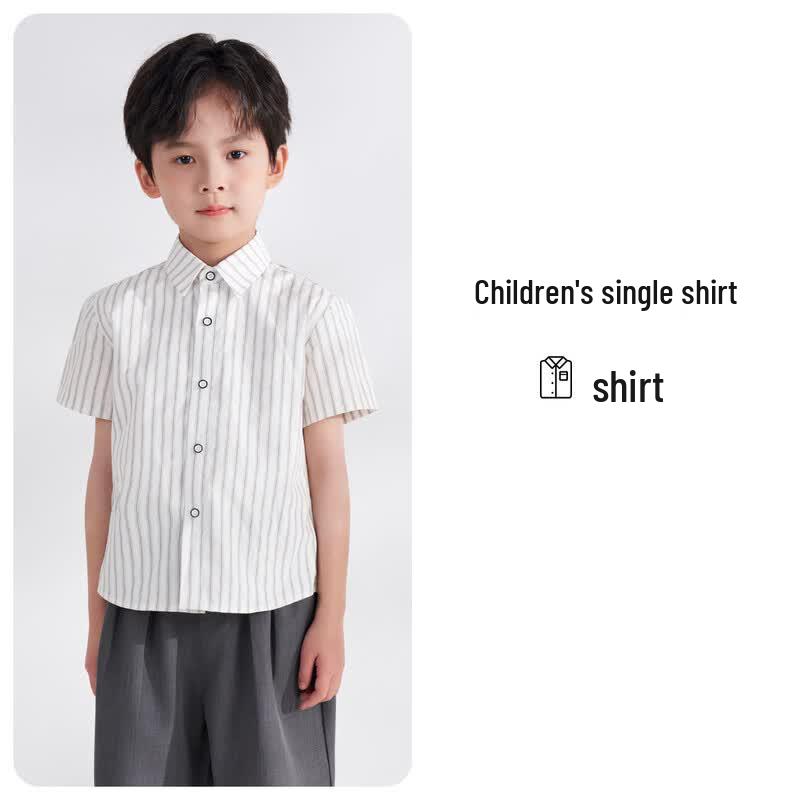 Shanshan Boys Striped Pure Cotton Casual Shirt 160