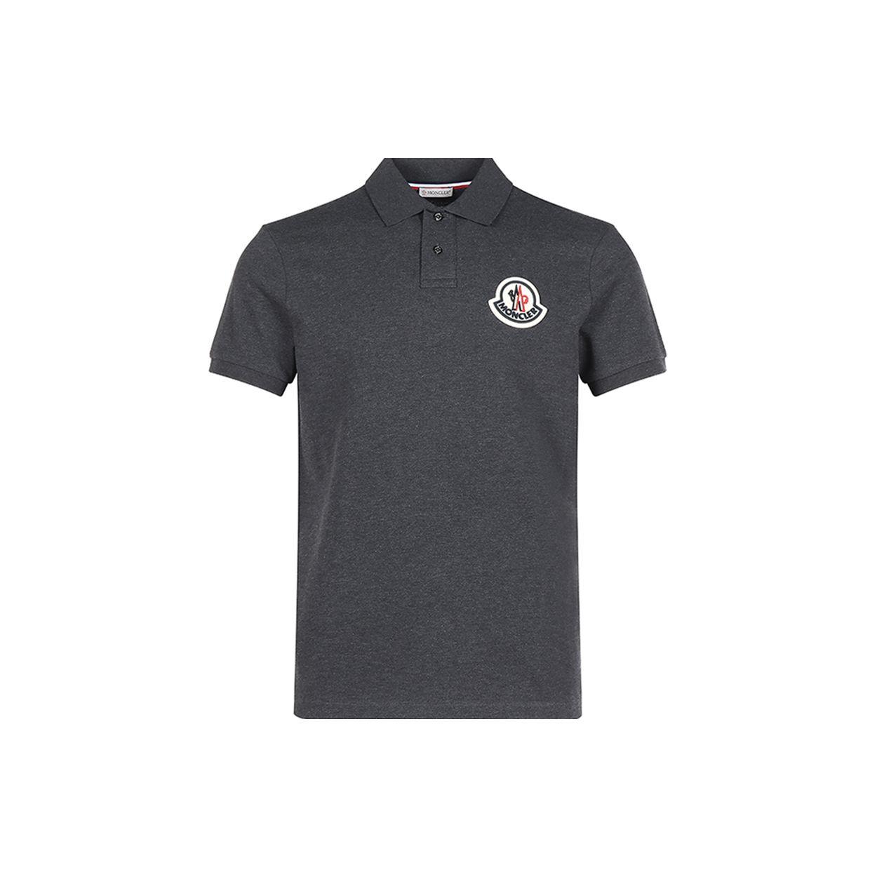 Moncler FW20 Katoenen Korte Mouw Effen Poloshirt Heren poloshirts Donkergrijs F20918A7110084556988 S