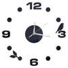 27inch Nordic Wall Clock Dining Restaurant Cafe Decorative Clocks Acrylic Mirror Wall Sticker Silent Quartz Watch Home Decor