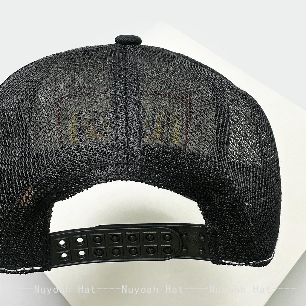 Neue Unisex-Street-Baseballkappen mit Stickerei-Tigerbuchstaben, atmungsaktiv, Farbblock, Sonnenschutz, Netz-Trucker-Kappen, persönlich, vielseitig