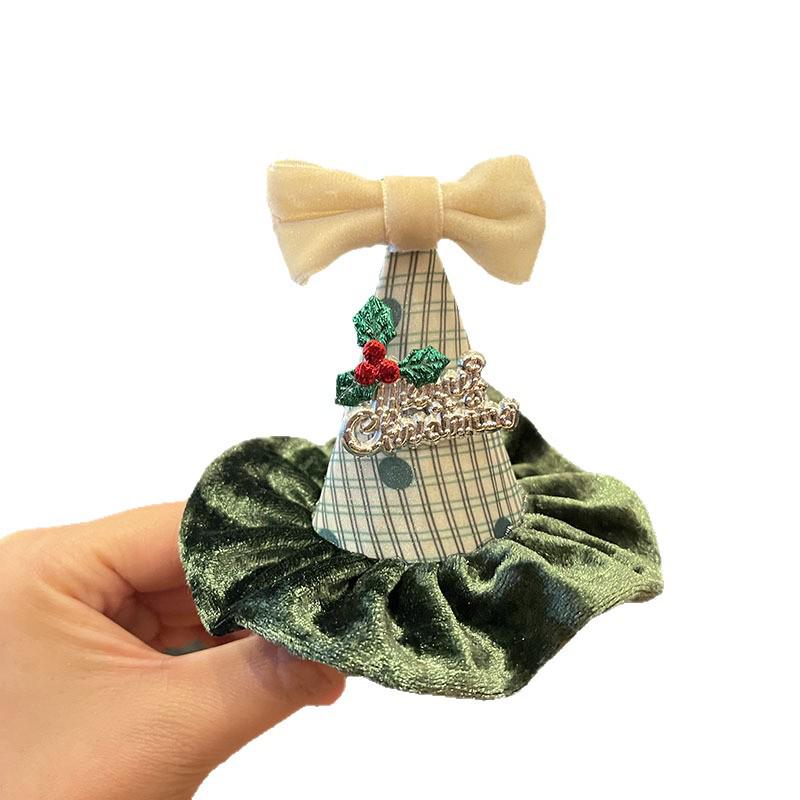 2025 Weihnachtsbaum Samt Schleife Stirnband & Haarspangen Set für Kinder
