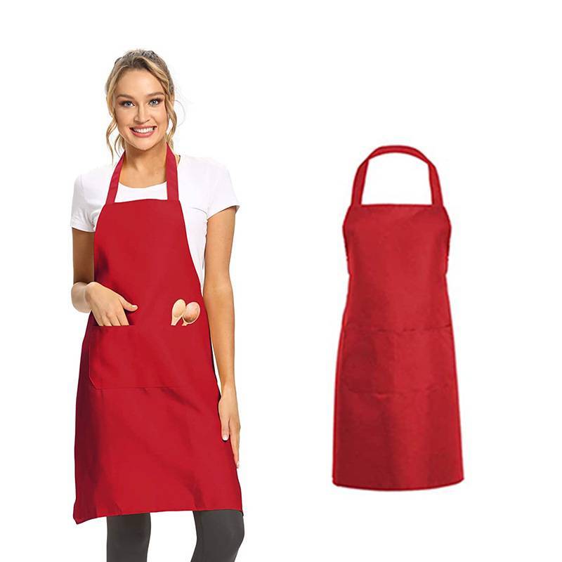 Moderner Polyester-Schürze mit einfarbigem Design für Restaurant- und Küchengebrauch