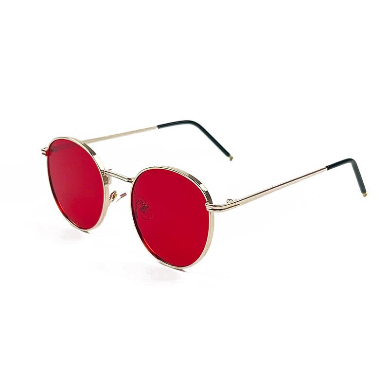 Sunglasses Women'S Trendy Retro Sunglasses Street Shooting Round Frame Glasses