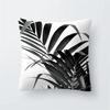 Tropical Plant Pillow Peach Skin Polyester Cushion Cover Sofa Car Home Decor Black White Leaf