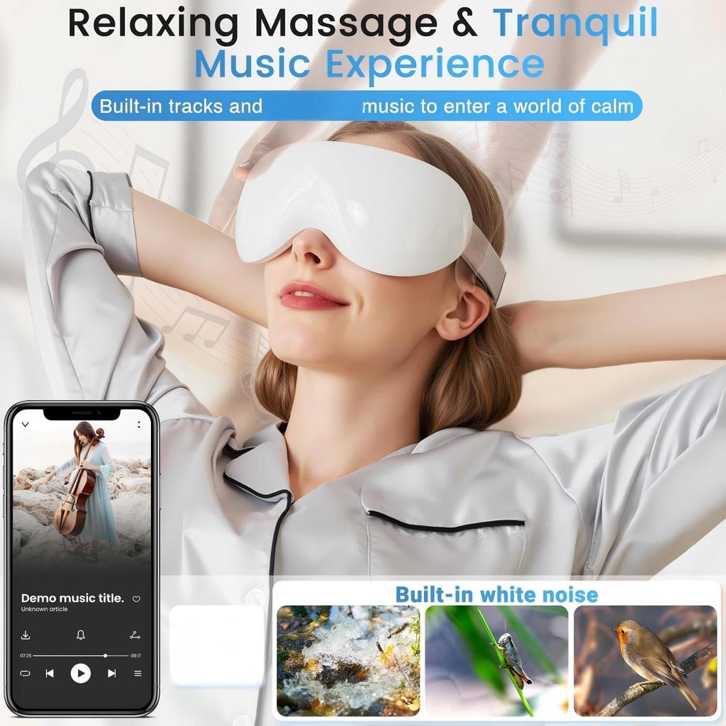 Xiaomi Smart Eye Massager with Cooling 12 Massage Nodes Rechargeable Eye Care Device Compression Massage Relaxation Tool Sleep Travel