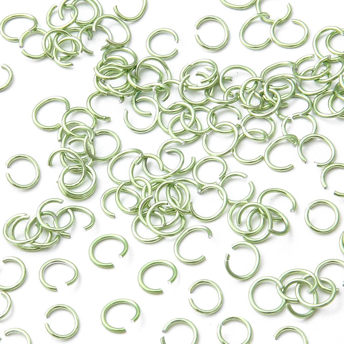 

900 шт., открывающееся кольцо с алюминиевым покрытием, кольцо для DIY, ожерелье, браслет, изготовление ювелирных изделий, аксессуары для рукоделия 0.8x6mm 20g светло-зеленый