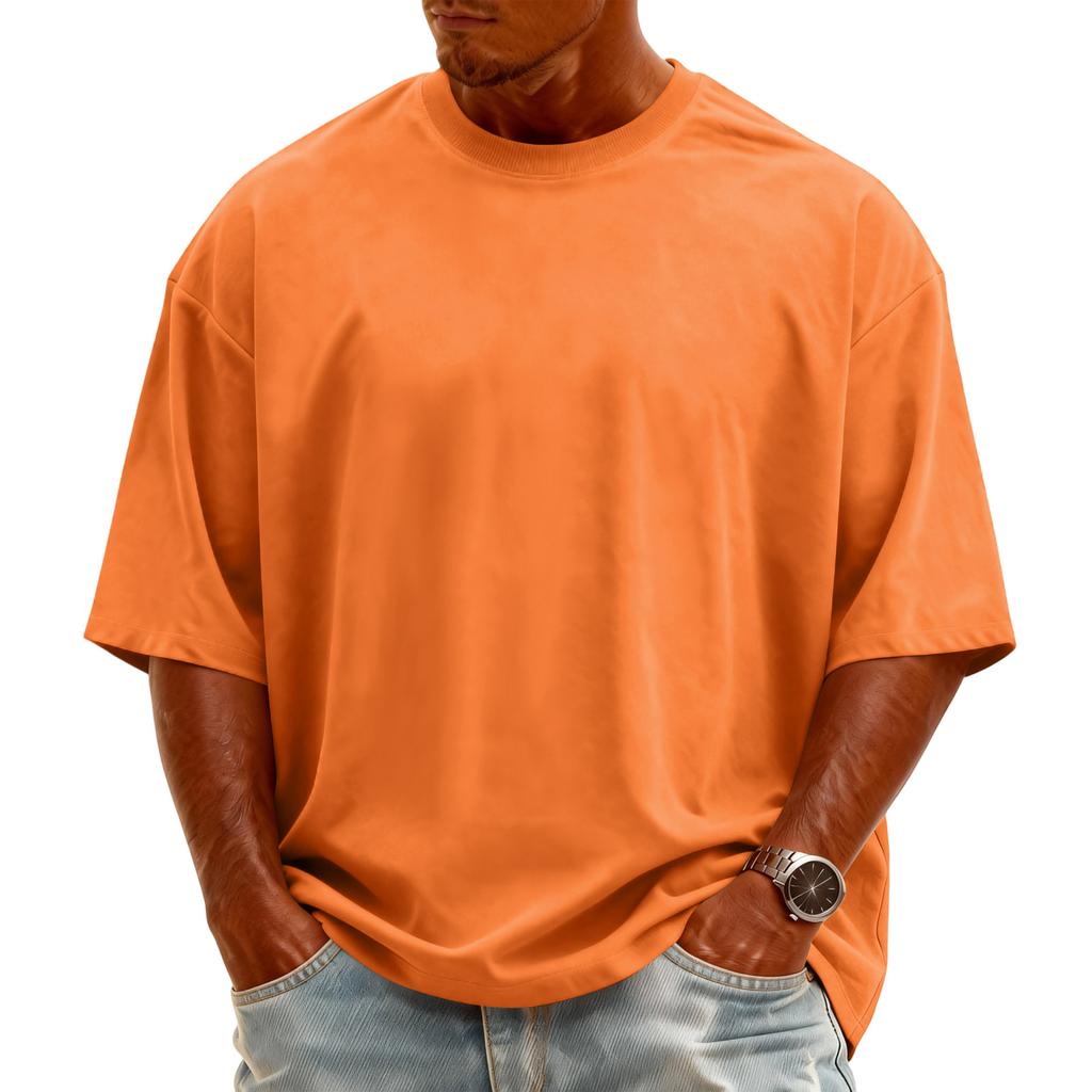 Men's Knit -Neck Short Sleeve T-Shirt | Fashion Casual Pullover For Daily & Weekend Wear