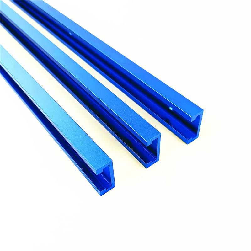 T Track 30-50cm, Aluminium T-track Woodworking Standard Miter Gauge Guide Chute T Track T Slot Wood Tool for Workbench Table Saw