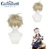 Genshin Impact Bennett Breathable Short Hair Cosplay Wig For Halloween Comic Party Prop
