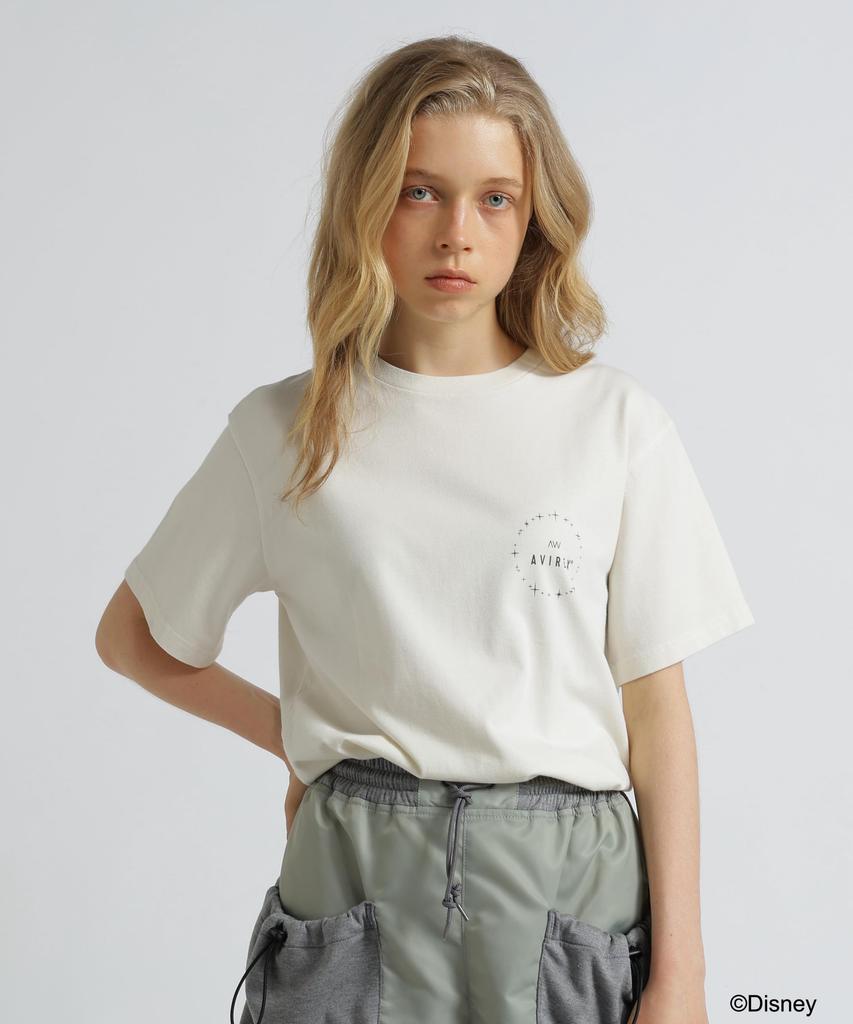 Avirex Collection FANTASIA MICKEY MOUSE FOIL PRINT WOMAN F 033 T-SHIRT Women's Off-White 783-5235616