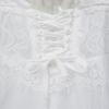 Elegantes Weißes Spitzen-Chiffon-Hochzeitskleid für Damen Süßer Herz-Ausschnitt Ärmellos Rückenfrei Empire-Taille Bodenlang Brautkleid mit Schleppe Neu