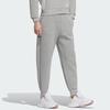 Adidas Lounge 7/8 Pants With Solid Color Logo Cuff Knit Sports Pants Women Bottoms Gray IP7053