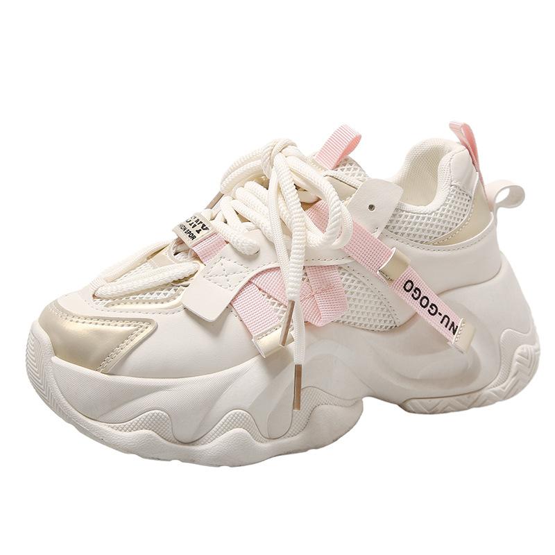 

Black platform dad shoes women s spring and autumn new mesh breathable small man height increase casual fashion sneakers 2025 40