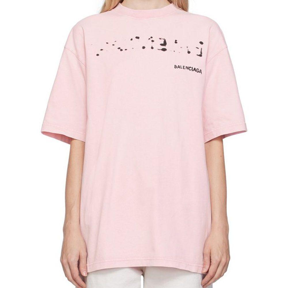Balenciaga SS23 T Shirt Women's Pink Regular Fit 641655TOVO53204