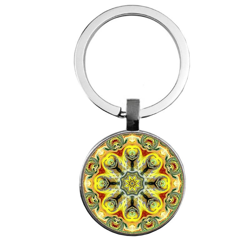 Keychain Accessories Pendant Floral Thanksgiving Text Good Friends Retro Personalized Keychain Gift Pendant