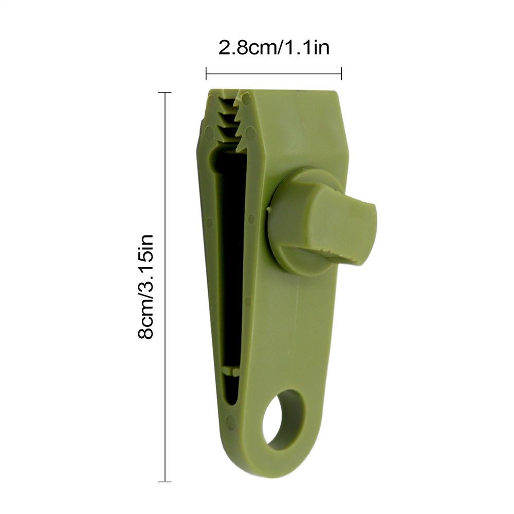 

Tarp Clips 10-Pieces Heavy Duty Tarp Clips Lock Grip Adjustable Outdoor Canopy Fabric Locking Fasteners for Camping Backyard зелений