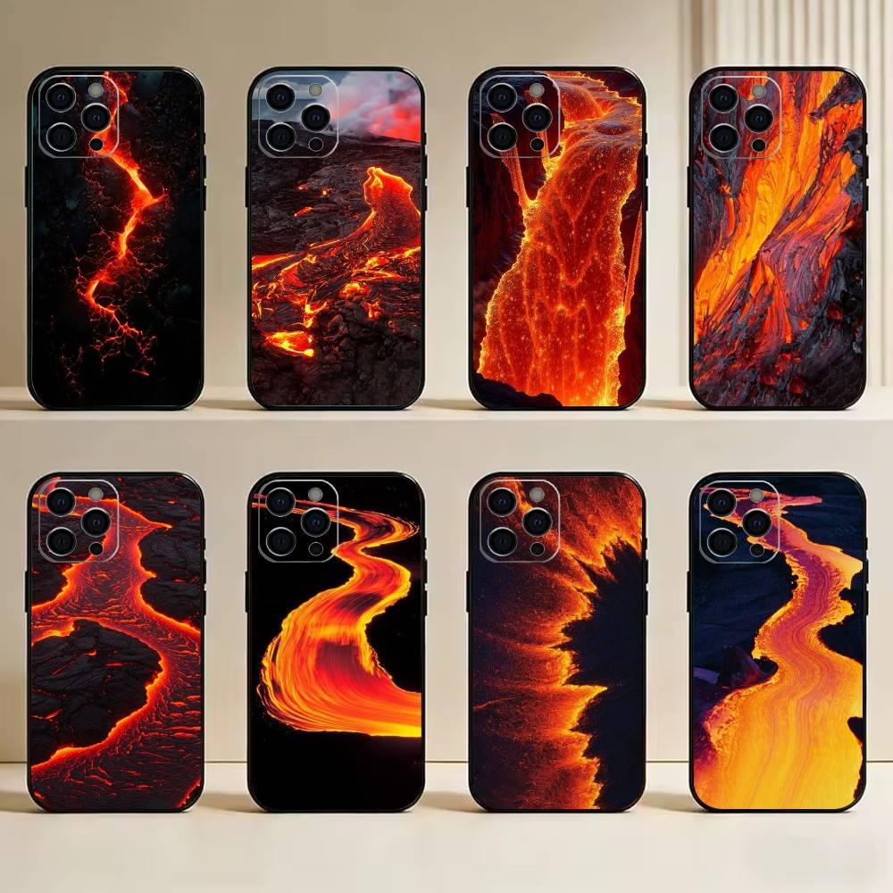Volcano Phone Case Silicone Soft For IPhone 17 16 15 14 13 12 11 X XR Plus Pro Max Plus