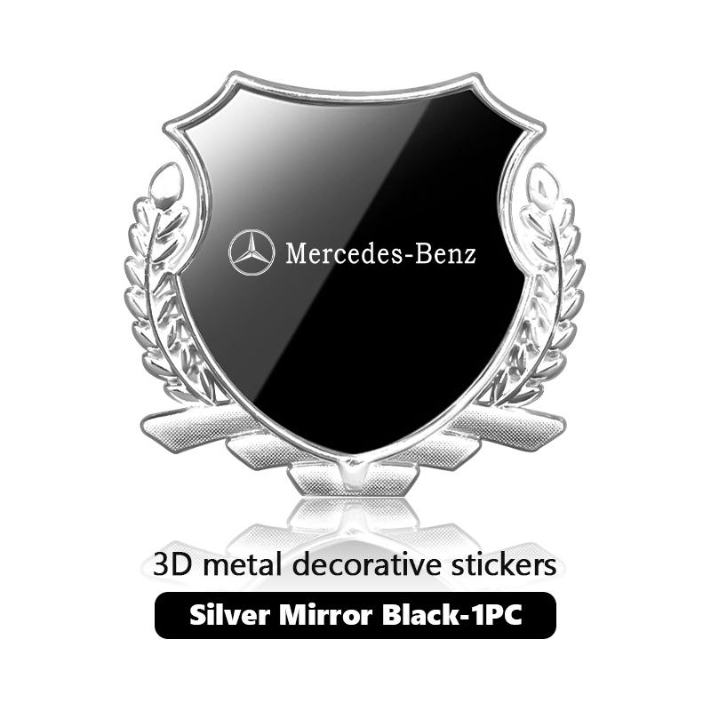 

For Benz 3D Emblem Alloy Badge Car Body Side Decal Decoration Sticker Accessories AMG CLA CLS C180 C200 W204 W205 Exclusive A C