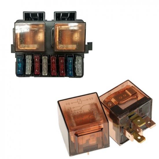 12V 2 Way Car Boat Truck Relay Fuse Box Holder with 8 Fuses Blade Terminal Kit
