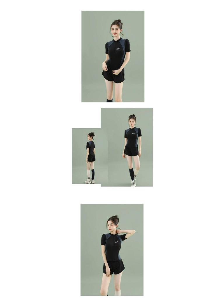 2025 Sportlicher zweiteiliger Badeanzug: Bauchkontrolle, Schlankmachend, Konservativ – Ideal für Frühlingsurlaub, Strand, Schwimmen