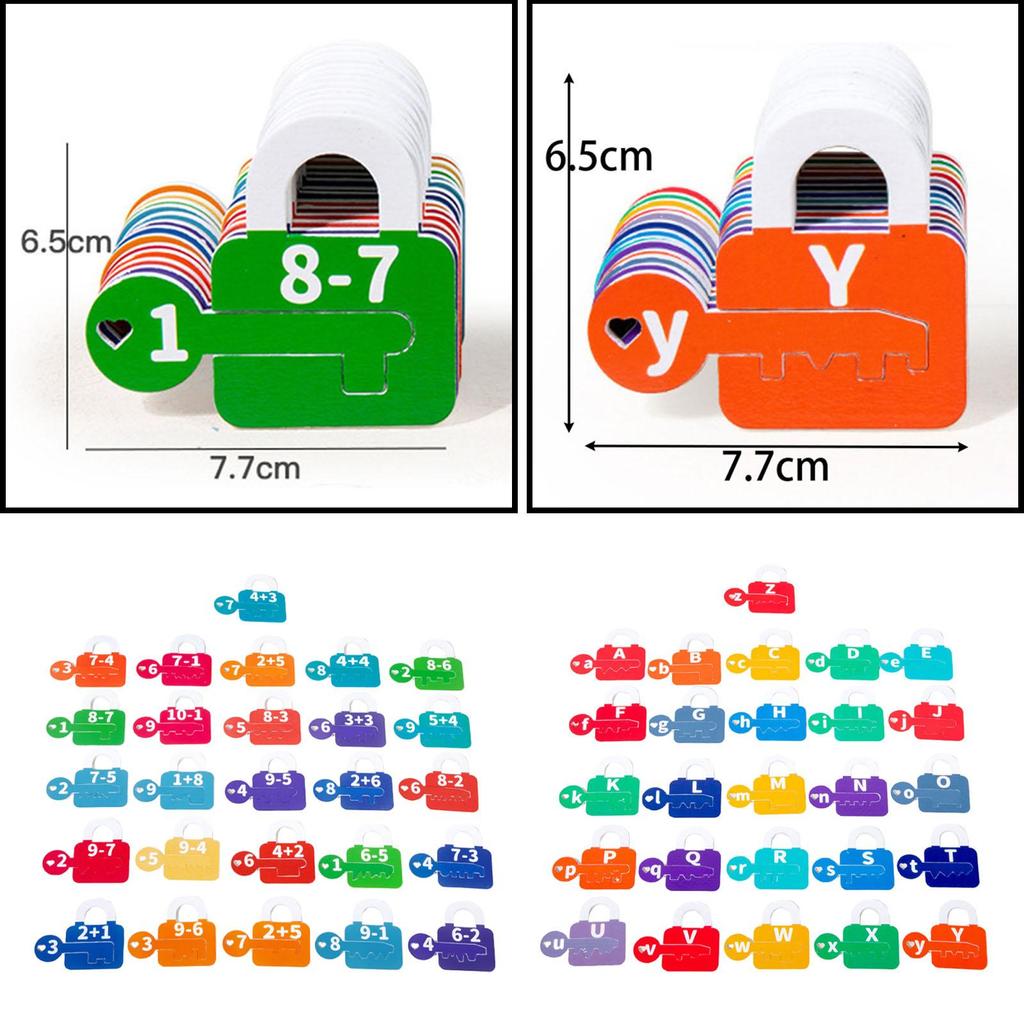 Learning Lock Toys Alphabet and Arithmetic Montessori Toy for Travel Student