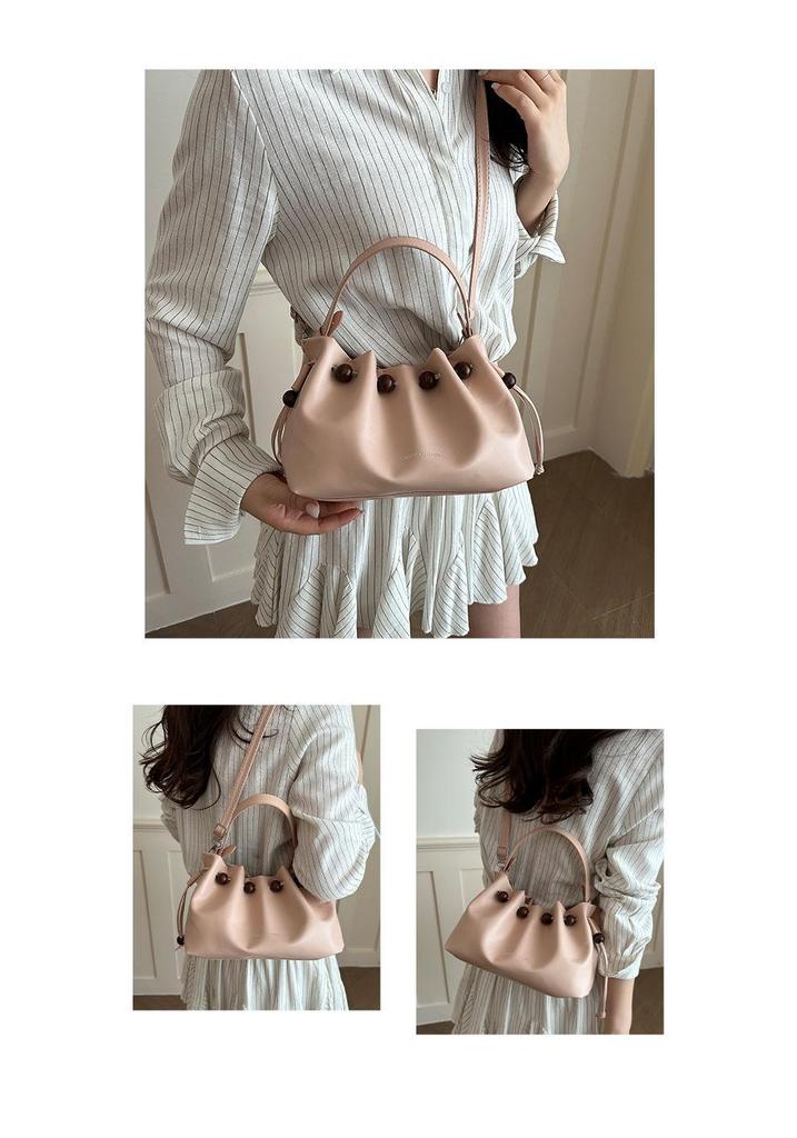 Korean Stylish Niche Women's Drawstring Bucket Shoulder Bag