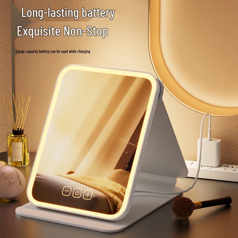 LED Portable Folding Makeup Mirror with Light