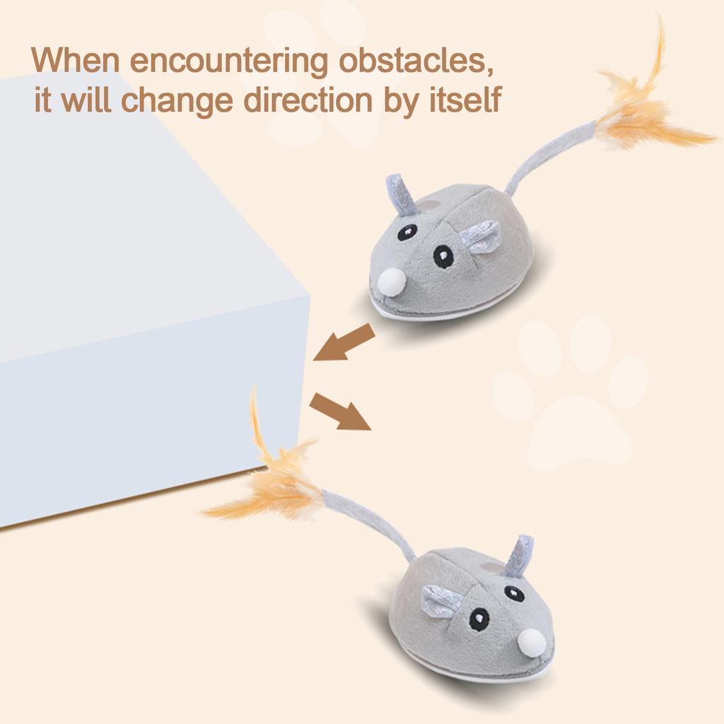 Jucărie Pisică Șoarece Jucărie Electrică Teaser Jucării Pisică Reîncărcabilă USB Jucării Inteligente Interactive pentru Pisici