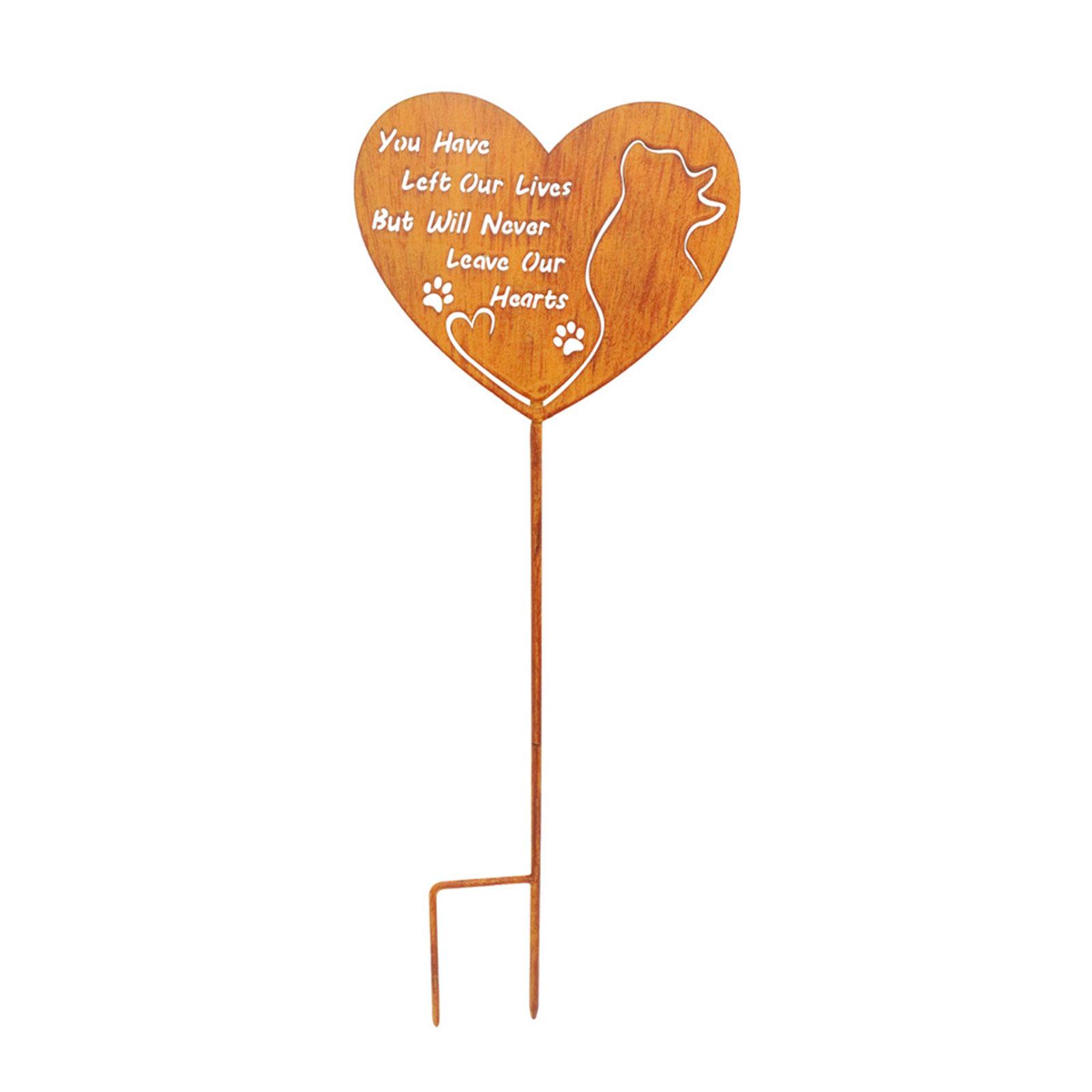 

Мемориальная табличка для питомца, садовое украшение, мемориальная табличка в форме сердца для любителей собак, кошек и энтузиастов садового декора A