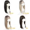 Ombre Blonde Long Straight Hair Toppers Synthetic Fringe Hair Pieces  Cover White Hair & Hairline