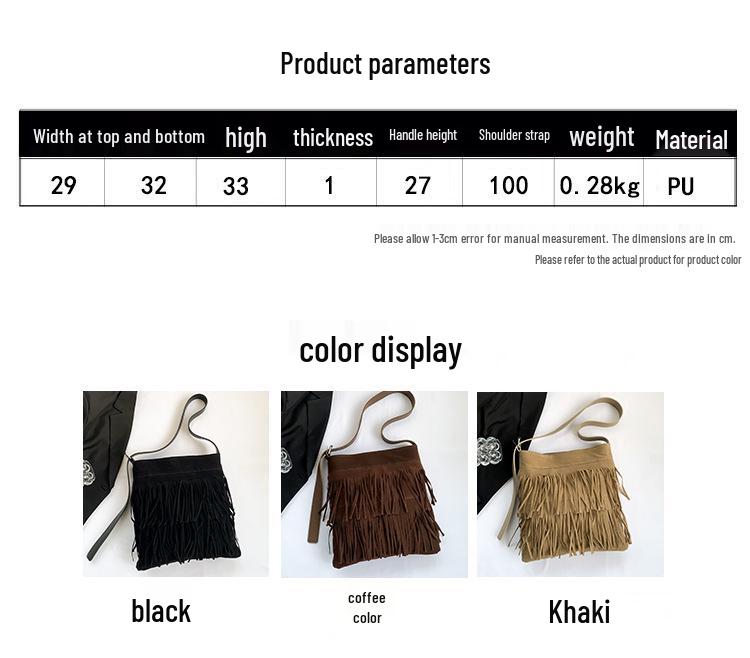 Women's Large Capacity Retro Tassel Shoulder Bag - Autumn 2023 Fashion