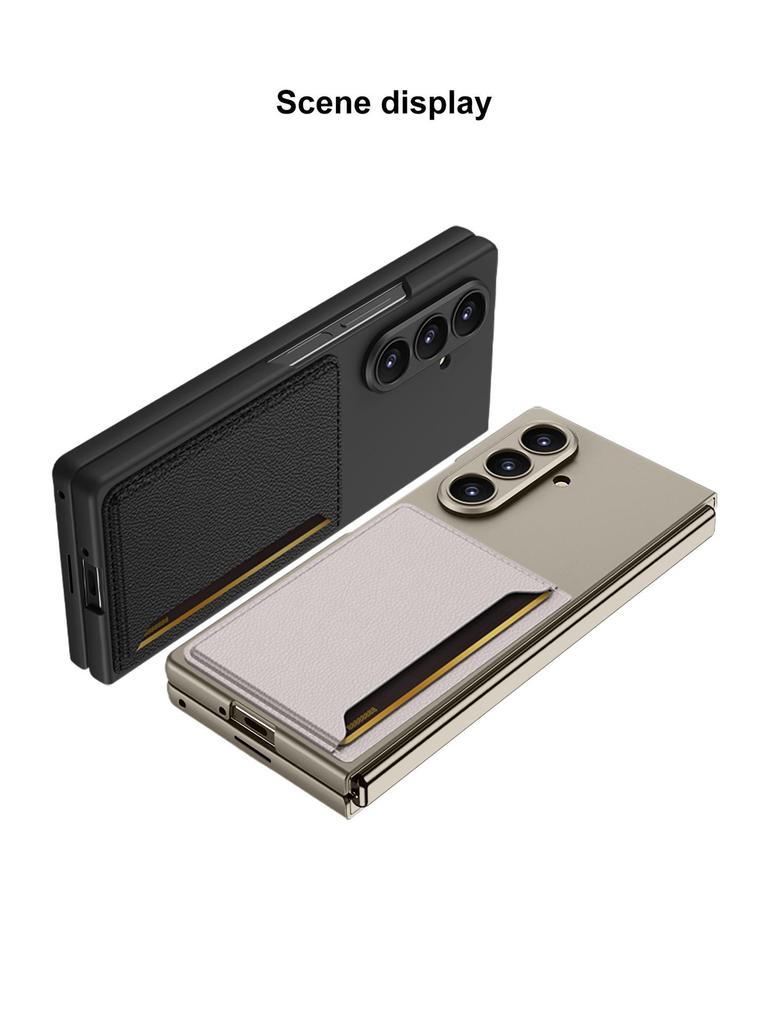 Samsung zFold7 Ultra-Thin Business Style Phone Case with Card Holder and Anti-Drop Protection
