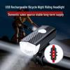 USB Rechargeable Bicycle Light Set: Super Bright Front and Rear Lights for Night Riding and Outdoor Cycling.