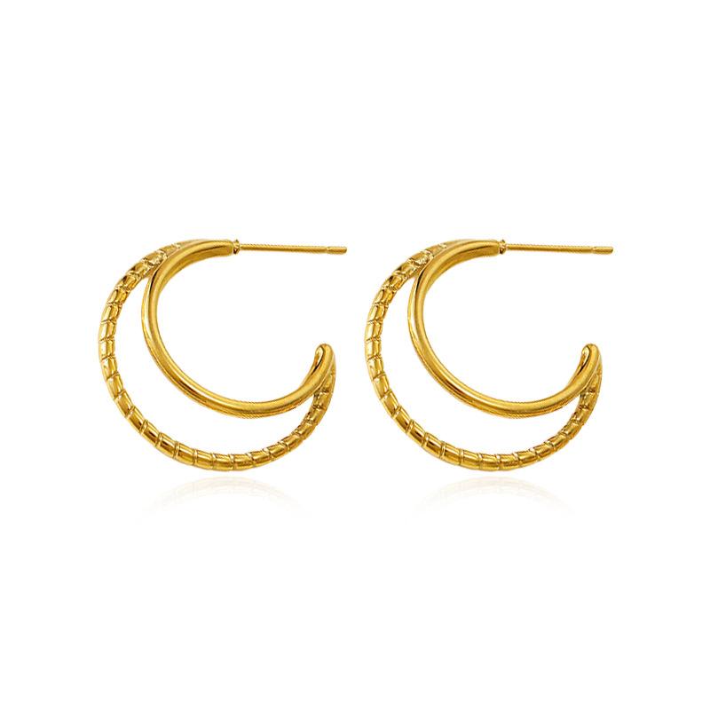 Minimalist Gold 316L Stainless Steel Earrings For Women Luxury Premium Tarnish Free Titanium Steel Stud Earrings Minimalist Ear Jewelry