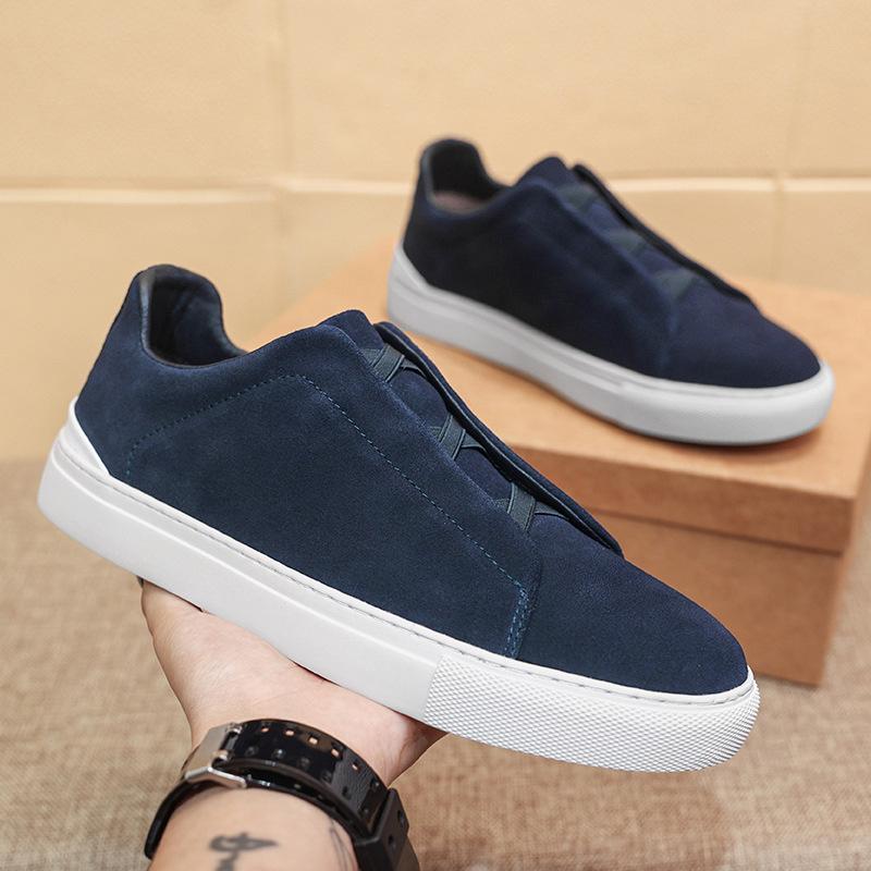 Top Layer Cowhide Size 47 Casual Leather Shoes Korean Version Versatile Personalized Men's Shoes Fashion Trendy Loafer Shoes