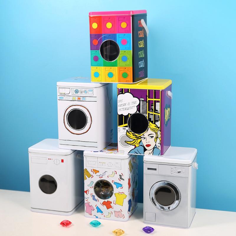 Storage Tinplate Foldable Box With Lid Desktop Organizer For Study Decor Room