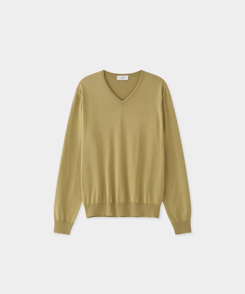 Jeilium Allen Summer Essential V-Neck Knit Yellow Green (Dry Touch)