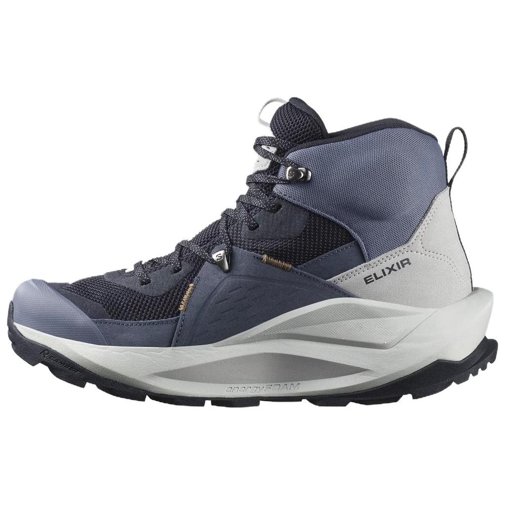 SALOMON Elixir Comfortable Versatile Supportive Mid-Top Hiking Shoes Men Hiking Shoes Gray L47576600