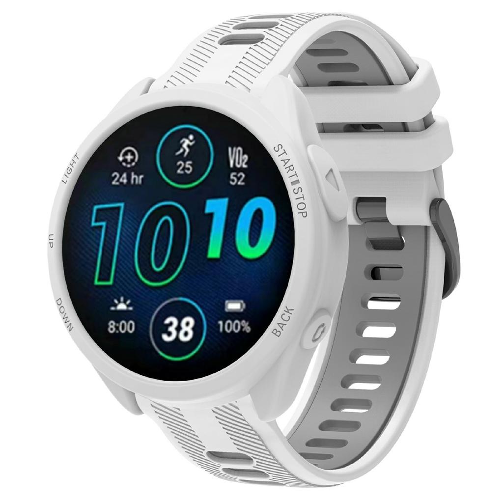 For Garmin Forerunner 965 Watch Case Soft Silicone Hollow Watch Frame Cover