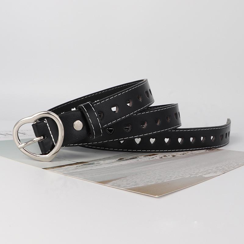 Belt Love Buckle Simple Versatile Hollow Fashion Personalized Jeans Belt Women