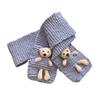 Pocket Bear Hand-Knitted Wool Scarf DIY Kit - Homemade Gift for Partner