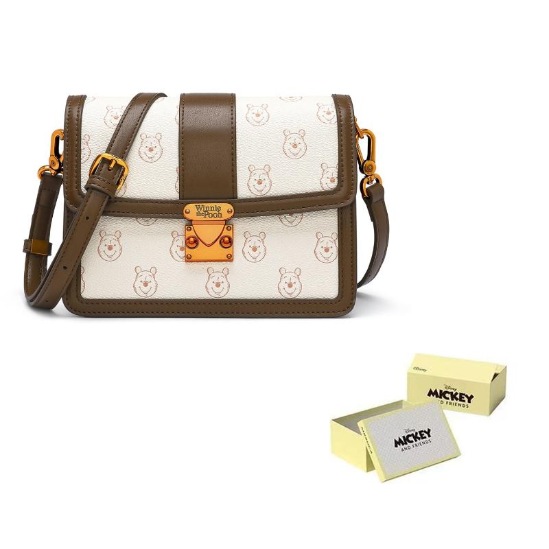New Disney Winnie The Pooh Series PU Shoulder Bag Women's Ecru DHF23882-C11