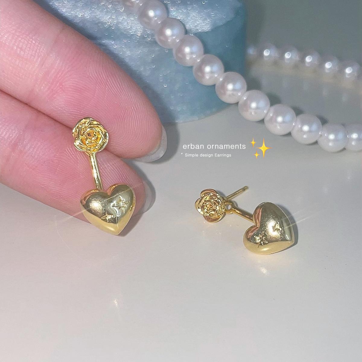 

Нишевые уникальные серьги-гвоздики с подвеской сзади женские серьги-гвоздики Mori универсальные высококачественные серьги-иглы из розового серебра новинка осени 925 silver needle