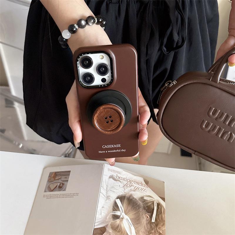 Maillard Braun Magnetischer Ständer für iPhone 17/16 Pro Max/15/14 Hülle - Minimalistisches Design