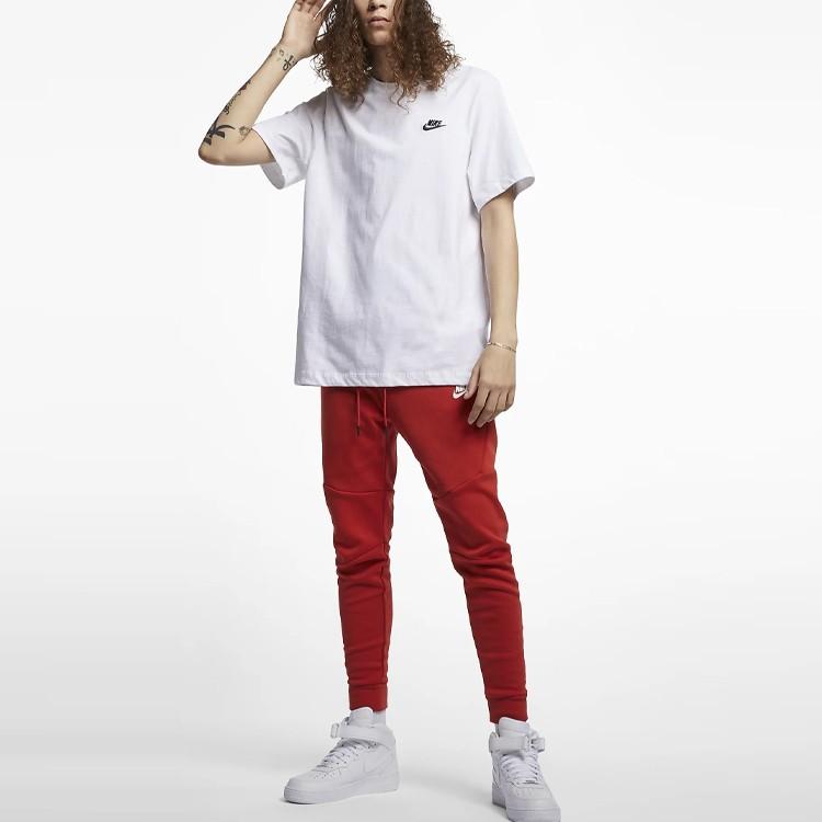 Nike Letter Logo Small Swoosh Casual Short-Sleeve T-Shirt for Men in White