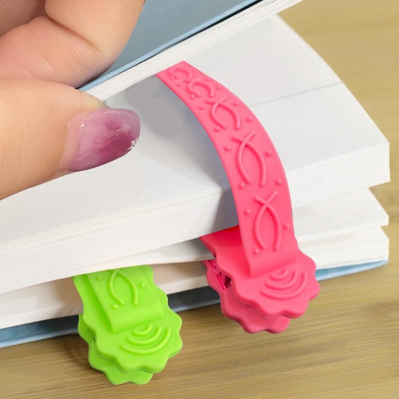 Automatic Bookmarks Silicone Bookmarks Simple Bookmarks Clip Creative Book Page Holder Reading Supplies for Teacher