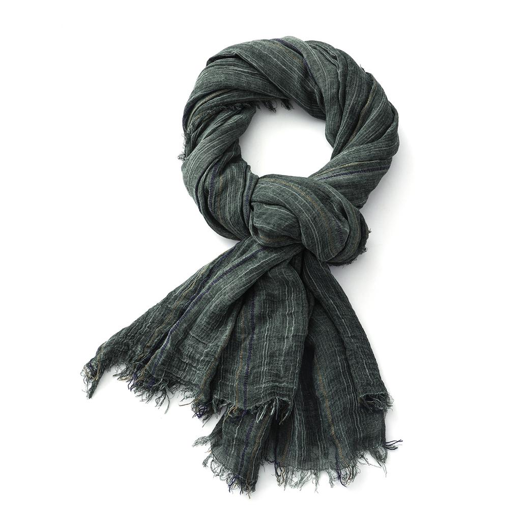 Bomull Lin Stripete Herreskjerf Høst Vinter Varm Halsduk Mote Garnfarget Herretilbehør Skjerf Sjal Bufanda Wrap